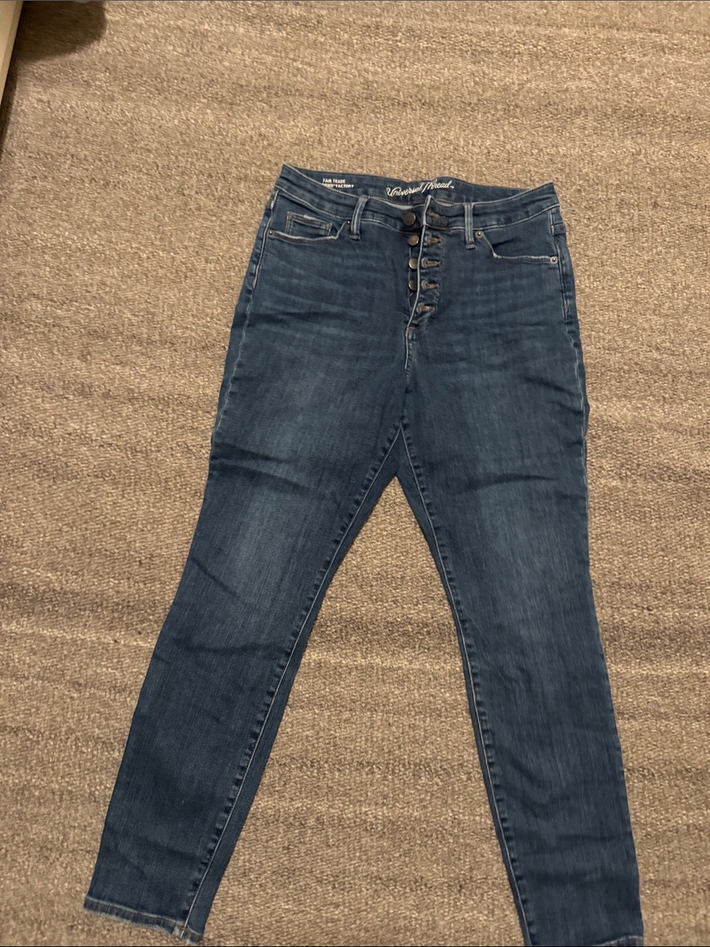 Universal Thread High-Rise Skinny Dark Blue Women’s Jeans with Button Fly